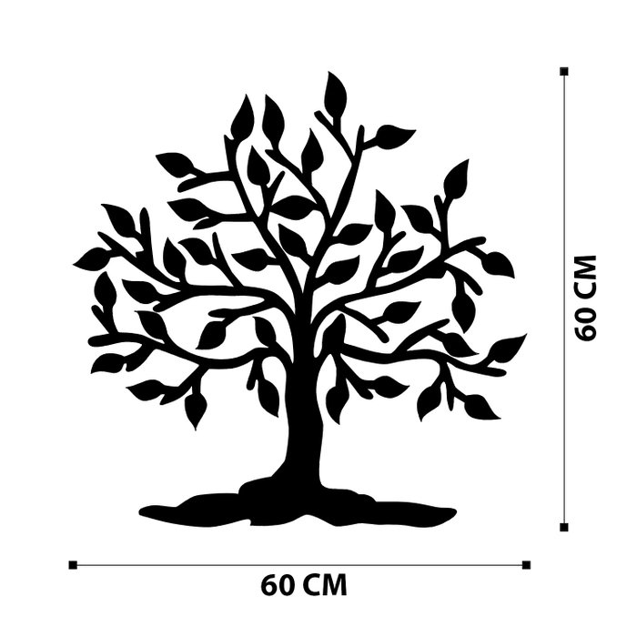 Wallity Kalp Agac Escultura de Pared de Metal Negra 70 x 70 cm Wallity Kalp Agac Escultura de Pared de Metal Negra 70 x 70 cm